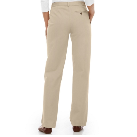 women llbean khaki pants size 18 m/t - Picture 5 of 9